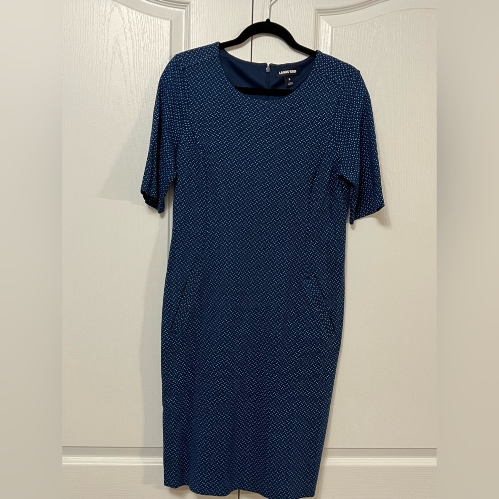 Excellent Used Condition Blue Lands End dress.